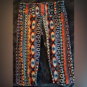 Onzie size M Yoga Pants/ multi color print